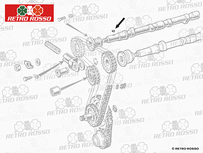 Cale pour arbre à cames Alfa 105 / 115 + 75 + 155 + 164