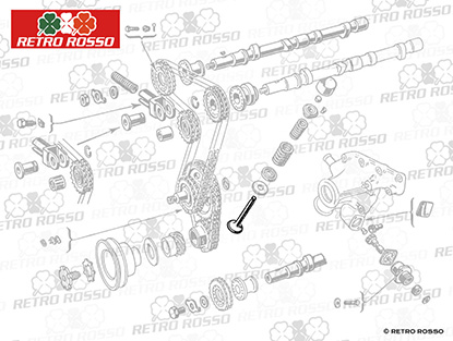 Soupape échappement 1300cc 750 Giulietta (34mm)