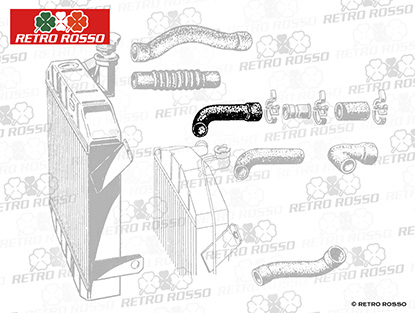 Durite supérieure Veloce 750 / 101 (thermostat dans tube)