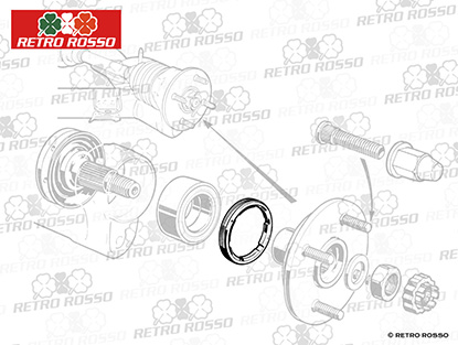 Bague p. roulement arrière pas à gauche Alfa 116 + 75
