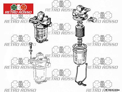 Filtre à carburant (Kingfilter)  750 / 101 / 105 / alfetta