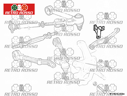 Jeu (2) supports conduites frein avant 1300 - 2000 105/115