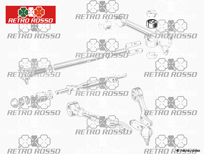 Jeu silentblocs tirant de chasse Racing Alu 105 / 115