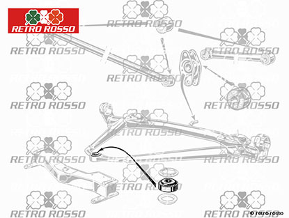 De Dion barre torsion arrière Alfetta+GTV/6+75 Uniball