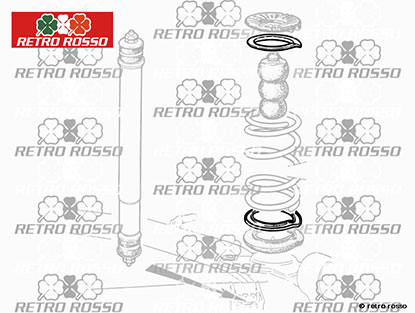 Anneau métallique ressorts arriere Alfetta / GTV / 75