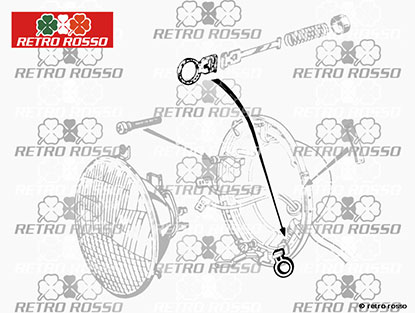 Languette en plastique pour phares 105 / 115 2. serie