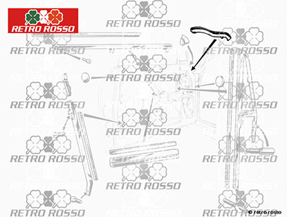 Jeu (2) joints sur porte avant GTV Bertone