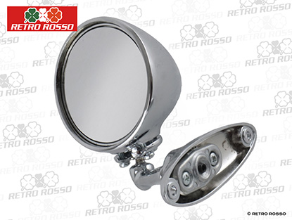 Rétroviseur rond extérieur universel chromé (forme goutte)