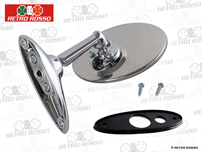 Rétroviseur rond extérieur universel chromé