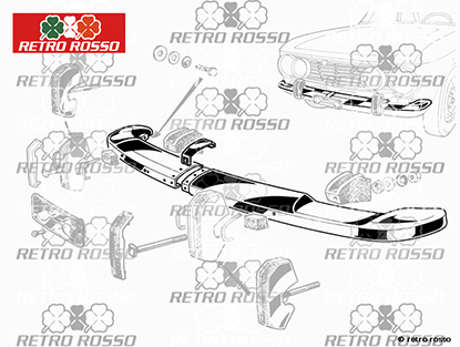 Pare-chocs avant 1300 - 2000 Bertone GT 2. série