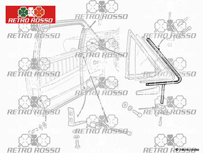 Cadre support déflecteur gauche Alfetta GT/V 1. Serie