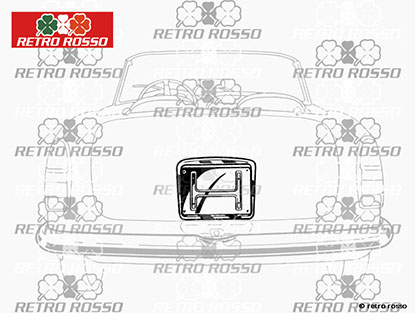 Support plaque arrière Alfa 2600 Touring Spider inox