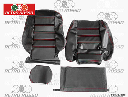 Coiffe de siège Spider 86 - 89 QV scay noir (files rouges)