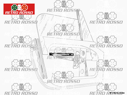 Serie (2) tôles support leve vitre 750 / 101 Giulietta Spider