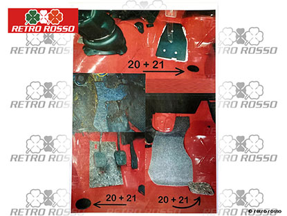 Jeu nattes isolation originales 1750 GTV Bertone 2. Serie