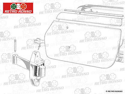 Rouleau blocage de porte Bertone GT + Spider / Zagato 