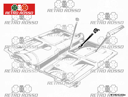 Support interieur arrière pour fixation sièges Alfa Spider