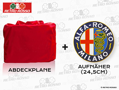 Housse Deluxe Satin Rouge L avec sac / Alfa Milano Logo