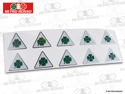 Mini-Autocollants Alfa Quadrifoglio Verde - Set de 10 (2cm)