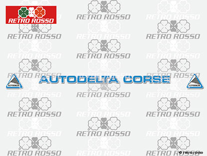Autocollant pour pare-brise Autodelta Corse bleu