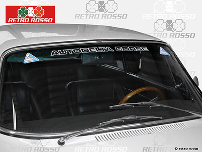 Autocollant pour pare-brise Autodelta Corse noir