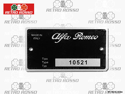 Plaquette Alfa Romeo 105.21 GTV Bertone 2000