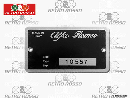 Plaquette Alfa Romeo 105.57 Spider Veloce 1750