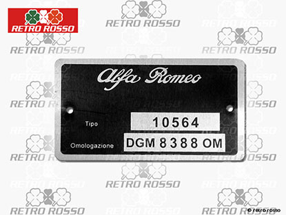 Plaquette Alfa Romeo 105.64 Montreal