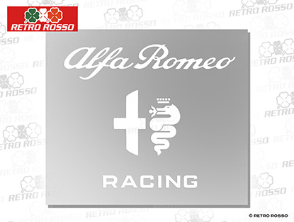 Autocollant Alfa Romeo Racing blanc 175 x 146mm