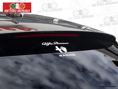 Autocollant Alfa Romeo Racing blanc 175 x 146mm