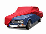 Housse Deluxe Satin Rouge L avec sac / Alfa Milano Logo