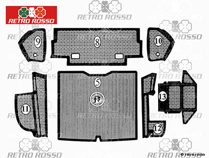 Jeu (7) tapis en caoutchouc 2000 / 2600 Sprint