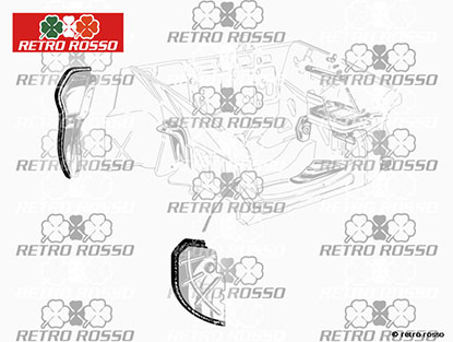 Jeu (4) joints pare-boues anterieurs GT Bertone