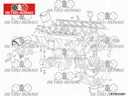 Tôle de protection pour support moteur Ferrari 365 / 400