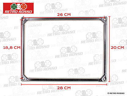 Encadrement chromé plaque arrière Alfa 280 x 200mm