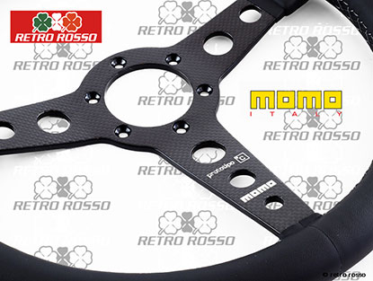 Volant en cuir  noir  MOMO 350mm  Prototipo CARBON
