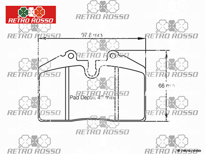 Plaquettes de frein arriere Pagid Sport Porsche 964 / Ferrari