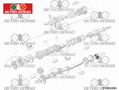 Roulement arbre secondaire avant Alfa 1900