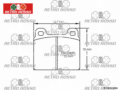 Plaquettes de frein avant Racing GTAm Pagid RSH 29 