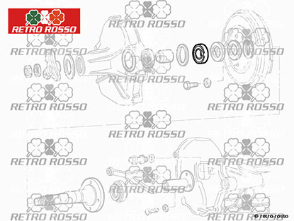 Roulement pour boîte de vitesse Alfetta / Giulietta + 75