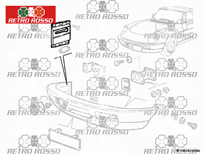 Support pare-chocs avant ext. gauche Spider 90 - 93