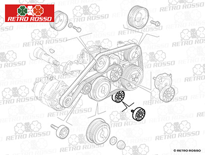 Poulie de renvoi poly-V Alfa Romeo V6 24V