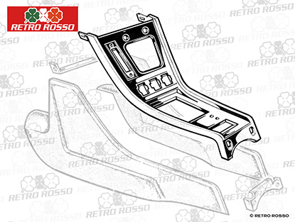 Console centrale Alfa Romeo Fastback Spider 1970 - 80