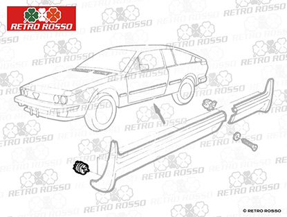 Clip pour profil bas de caisse Alfetta GTV4 / GTV6