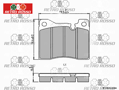 Plaquettes de frein Ferrari 365 / Daytona / 512 BB