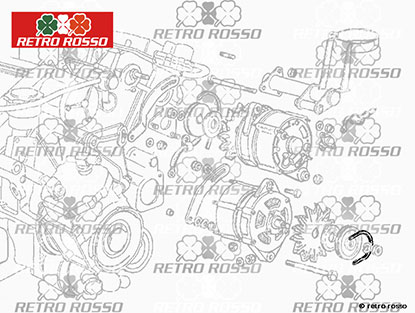 Courroie pour alternateur inferieur Ferrari 400 / 412
