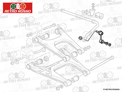 Jeu (2) bielette arriere  Ferrari 456 / 550 / 575