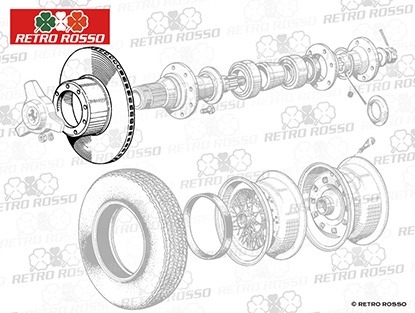 Disque de frein avant Ferrari 365 GT 2+2 1969 - 1970