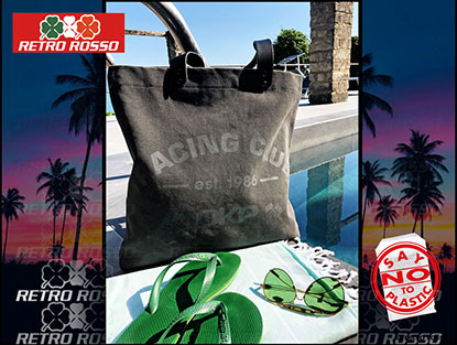 Shopper bag OKP Racing Club sea blue washed