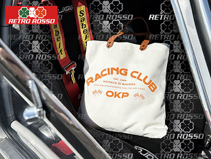 Shopper bag OKP Racing Club off white / orange